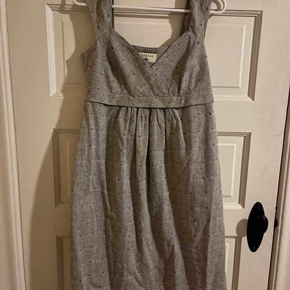 Cotelac Sleeveless Flax Cotton Mini Dress